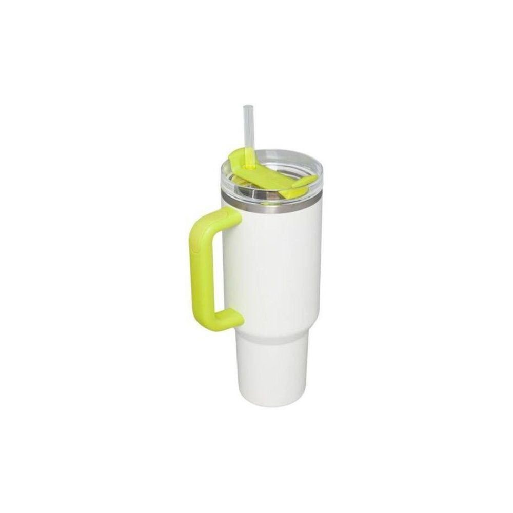 Stanley 40oz Stainless Steel H2.0 Flowstate Quench White/Electric Yellow - Picture 2 of 4